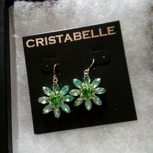 Cristabelle new green flower earrings